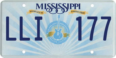 MS license plate LLI177