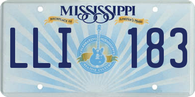 MS license plate LLI183