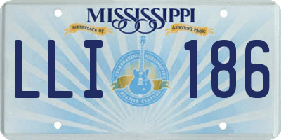 MS license plate LLI186