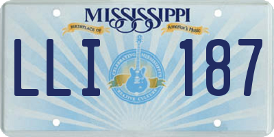 MS license plate LLI187