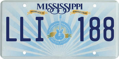 MS license plate LLI188