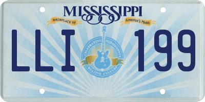 MS license plate LLI199