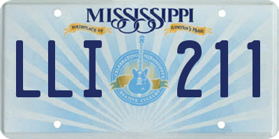 MS license plate LLI211