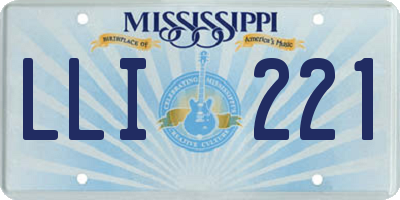 MS license plate LLI221