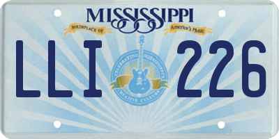 MS license plate LLI226