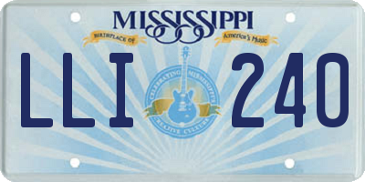 MS license plate LLI240