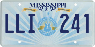 MS license plate LLI241