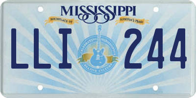 MS license plate LLI244