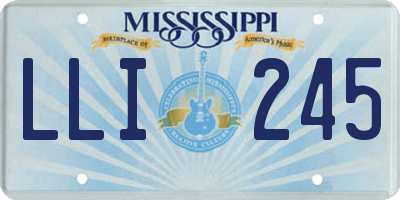 MS license plate LLI245