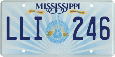 MS license plate LLI246