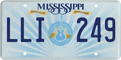 MS license plate LLI249
