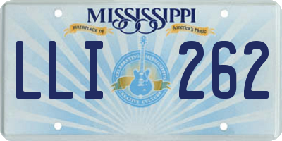 MS license plate LLI262