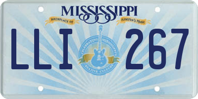 MS license plate LLI267