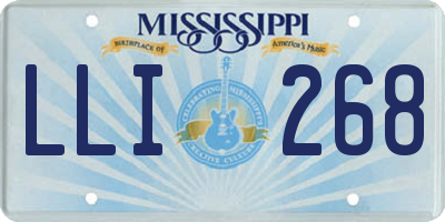 MS license plate LLI268