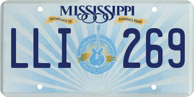 MS license plate LLI269