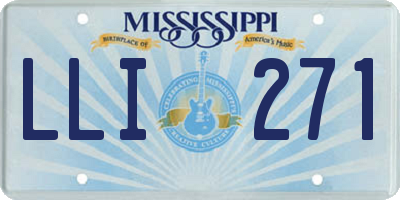 MS license plate LLI271