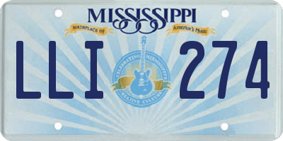 MS license plate LLI274