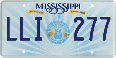 MS license plate LLI277