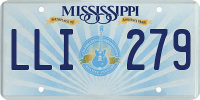 MS license plate LLI279