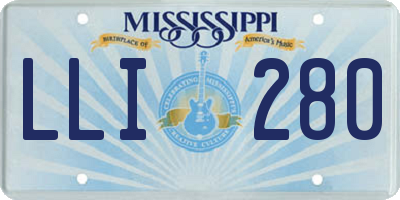 MS license plate LLI280