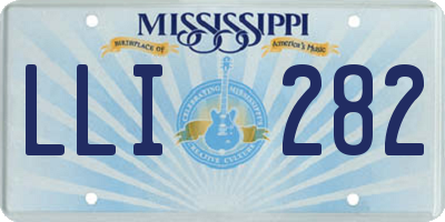 MS license plate LLI282