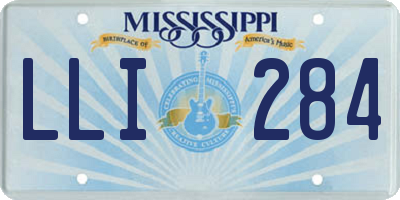 MS license plate LLI284