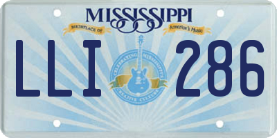 MS license plate LLI286