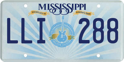 MS license plate LLI288