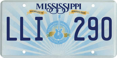 MS license plate LLI290