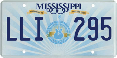 MS license plate LLI295