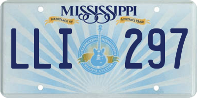 MS license plate LLI297