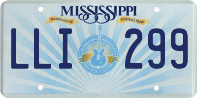 MS license plate LLI299