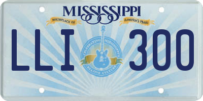 MS license plate LLI300