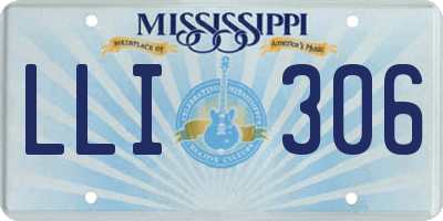 MS license plate LLI306