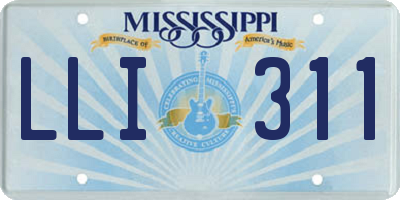 MS license plate LLI311