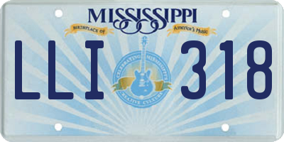 MS license plate LLI318