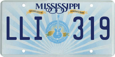 MS license plate LLI319