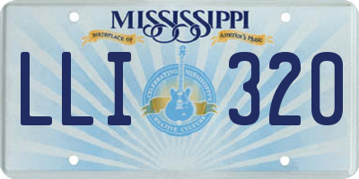 MS license plate LLI320