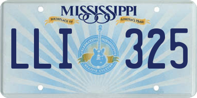 MS license plate LLI325