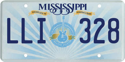 MS license plate LLI328