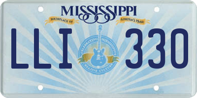 MS license plate LLI330