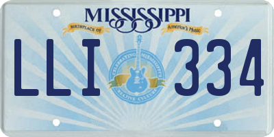 MS license plate LLI334