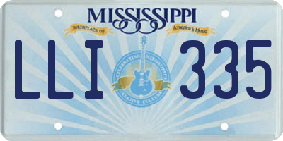 MS license plate LLI335