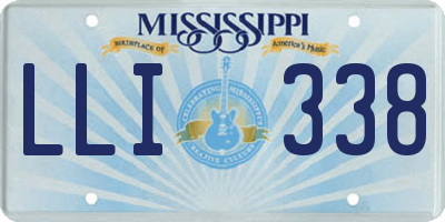 MS license plate LLI338