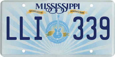 MS license plate LLI339