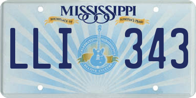 MS license plate LLI343