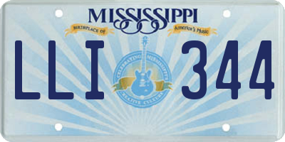 MS license plate LLI344