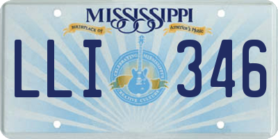 MS license plate LLI346