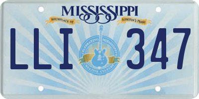 MS license plate LLI347
