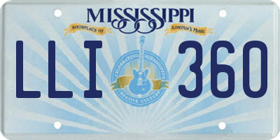 MS license plate LLI360